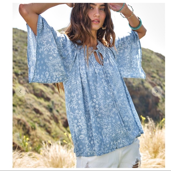 39 Most Fabulous Boho Half Sleeve Floral Ruched Top - Picture 2 of 7